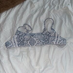 Snakeskin Print Bikini Top